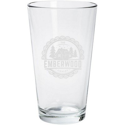 Etched Pint Glass 16 Oz
